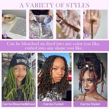 Real Human Hair Dreadlock Extensions 0.6cm Thickness 10 Strands, Full Handmade, Permanent Locs For Men/Women, Can Be Dyed, Bleached, Curled, Twisted - Natural Black - View 8