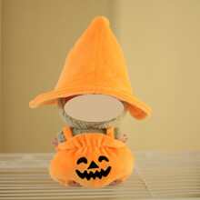 1 件南瓜服装，适合拉布布戴南瓜帽、南瓜裤、魔鬼南瓜服装，适合万圣节角色扮演和展示 - 彩色 - 查看 3