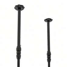 GDAE10 Portabottiglie da soffitto, portabottiglie da vino, mensola decorativa in ferro retrò sospesa, mensola sospesa regolabile in altezza fino a 50 kg per bar, caffetteria, cucina, nero (100 * 35 * 35-55 cm)