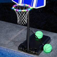 1pc Glow-In-The-Dark PVC Inflatable Luminous Bouncy Basketball Toy, Suitable For Water And Ground Games, Diameter 16cm/18cm (6.3in/7.1in) - Multicolor - View 4
