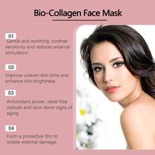 EELHOE 16pcs Bio Collagen Face Masks With Hyaluronic Acid And Collagen Overnight Micro Hydrogel Masks - Firming & Moisturizing Alcohol-Free Skincare For All Skin Types, Korean Skincare Essentials, Jelly Modeling Mask For Glowing Skin, DIY Home Spa Care - Bio Collagen Face Masks - 查看 6