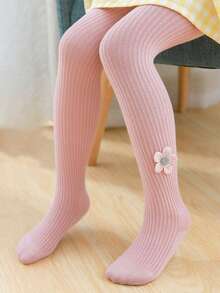 1pc Kids/Toddler Girls' Leggings, Lightweight Tight Pants For Spring & Autumn, Suitable For Outdoor Wear, Simple & Cute Design - Multicolor - View 32