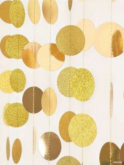 36个/4米圆形花环旗，用于派对装饰