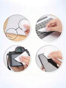 100片装镜头清洁湿巾，手机屏幕/玻璃镜面屏幕清洁湿巾，适用于快速擦干眼镜、屏幕，独立包装，玻璃清洁纸，便携式玻璃清洁纸，适用于旅行、户外、运动、办公、学校等各种场合。