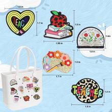 MultiPocket Bag Inserts For Tote Bags Lightweight Nylon Bag Inserts For Travel Hard Shell Bag Inser10 Pcs Charms For Bogg Bags Acrylic Nurse Charms Accessories Suitable For Simply Southern Beach Totes Decoration Luxury Felt Bag Inserts For Designer Bags - C - 查看 4