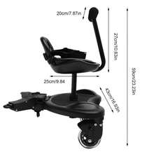 Universal Stroller Board With Saddle Seat And Standing Platform Adjustable Design Sit And Stand Stroller Buggy Child Board For Different Models Of Strollers