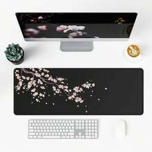 1pc Large Mouse Pad Black Sakura Gaming Mouse Pad, Available In 5 Sizes