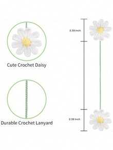手工编织雏菊汽车挂饰，后视镜装饰 - 均碼 - 查看 4