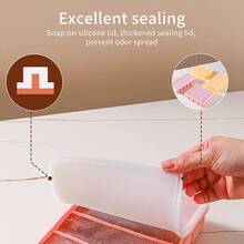 NECOOKS Silicone Soup Freezer Molds, 6-Cavity Freezer Tray With Lid, Ice Cube Trays Large Soup Freezer Containers Molds For Freezing Broth, Sauce, Leftovers - Màu vàng - Xem 6