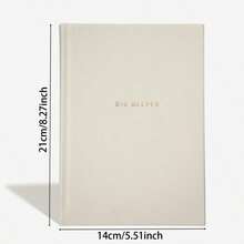 1PC White Leather COVER Dig Deeper Journal,Classic Chic Style + 180 Undated Prompts For Intention, Healing, Growth, Gratitude & Mindfulness,Perfect Self‑Care Gift For Women & Men / INSIDE THEN OUT Guided Daily Self‑Discovery Journal