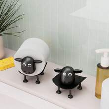 1/2/3/4/5/6/10 Soporte para papel higiénico de oveja - Soporte divertido para papel higiénico de pie para baño - Soporte para papel higiénico de oveja 3D impreso en negro - Almacenamiento divertido para rollo de toallas de papel - Decoración linda para el baño