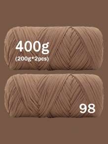 1/2 piezas Hilo de camiseta premium - 200g/pieza Hilo elástico de alta calidad, hilo de poliéster suave y elástico para proyectos de ganchillo vibrantes, ideal para decoración del hogar, manualidades DIY como tejido DIY, proyectos de ganchillo, bolsos tejidos a mano, cestas, mantas, alfombras, zapatos, pantuflas, cojines y muñecas, hilo multicolor | Hilo de poliéster | Hilo acrílico | Accesorios de tejido