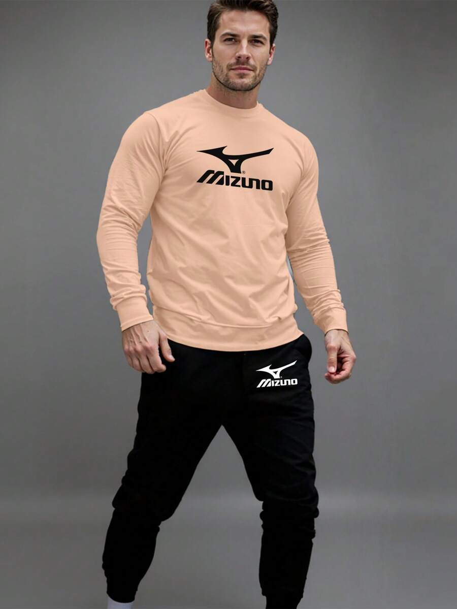 ROUND NECK SWEATSHIRT + SPORTY SWEATSHIRT SET - Màu be - Xem 1