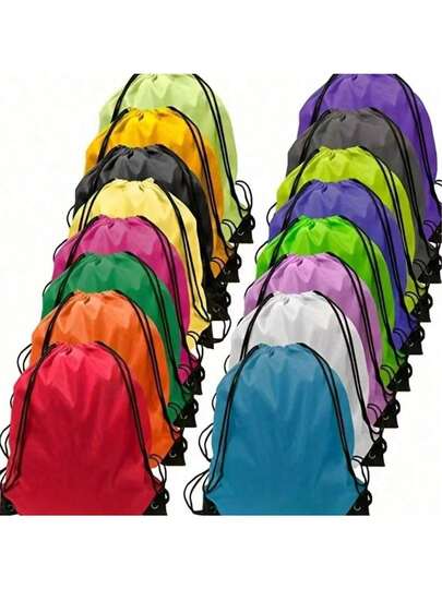 1pc Drawstring Backpack: Durable Nylon Sports Bag, Suitable For Travel, Yoga, Fitness, Outdoor Camping And Hiking