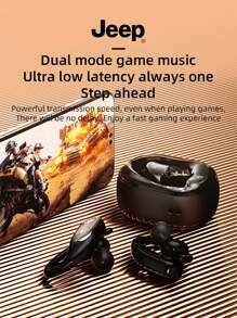 Jeep EW128 人工智能翻译耳机无线耳塞式立体声音乐耳机带麦克风挂耳式游戏运动耳机 - 均碼 - 查看 9
