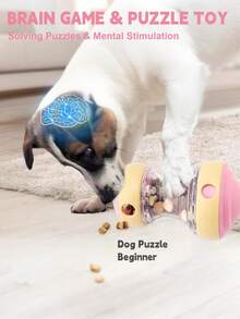 1pc Dog Interactive Toy, Used For Snack Allocation, Dog Puzzle Feeder, 2 Adjustable Holes, Slow Feeding For Small/Medium/Large Dogs And Cats (Great Gift For Family And Friends)