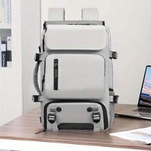 Large Capacity Travel Backpack With Shoe Cabinet, Stylish Travel Commuting Bag, 16 Inch Business Laptop Backpack, Outdoor Hiking And Camping Backpack, Multifunctional Three In One Handbag/Multifunctional Messenger Bag, EU Local Warehouse - 灰色 - 查看 10