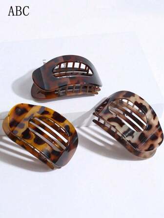 1 件/3 件/4 件女式豹纹扁平夹发饰，舒适弧形设计，适合中等厚度头发，休闲驾驶，瑜伽，女士发饰，美发工具，美容配件，卷发配件头发，发饰，发饰，配饰，女士发饰，秋季，旅行，美发工具，女士配饰，发饰，秋季，头发，发饰，配饰，女士发饰，旅行，发饰，女士配饰，发饰，女士发饰，美发工具，发饰，东西，美容配件