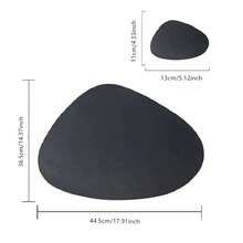 1/4/10 Juegos de manteles individuales triangulares y posavasos en forma navideña, manteles de cocina, almohadillas, decoración de mesa de cuero nórdico - CD rosa - Ver 7
