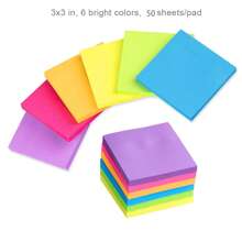 Ensemble De 12 Blocs-notes Autocollants Colorés Avec 600 Feuilles En 12 Couleurs, 50 Feuilles Par Bloc