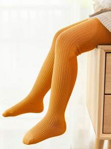 1 Pair Children's Tights, Girls Tights Kids Tights With Moderate Thickness, Suitable For Spring And Autumn, Simple Solid Color And Easy To Match. Baby Toddler Leggings Socks