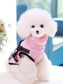 2-In-1 Pet Winter Jacket And Harness Coat, Turtleneck Vest, Thick Autumn/Winter Clothing
