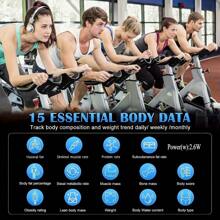 RAF 可充电智能电子秤，有黑色/白色/粉色可选，150mAh 锂电池，测量 BMI、体脂、肌肉质量，与健身应用程序同步数据 - 彩色 - 查看 6