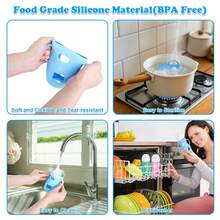 1pc Baby Silicone Bottle Handle, Fits Avent Natural 120ml Glass Bottle Silicone Sleeve With Handle, Helps Train Baby To Hold Bottle, Suitable For 0-3 Years Old - Multicolor - View 6