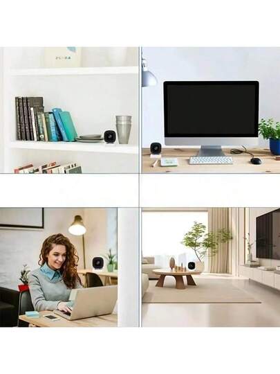 1pc Small Sized High Definition Square Two Way Voice Wireless WiFi Network Camera. It Has Night Vision Function, The Bracket Can Be Rotated. Is Powered By USB. Security Device Monitoring Babies, Elderly Indoors Outdoors, As Well Family Pets. view 3