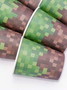 10pcs/20pcs/50pcs Pixel Paper Cups Green And Brown Pixel Gaming Drinking Cups Party Supplies Hot Cold Drinkware For Pixel Themed Birthday Party Decoration