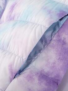 Annil 儿童服装。男童女童轻薄羽绒服。冬季三防、保暖、宽松、弹力短款。 - 紫白色 - 查看 4