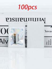 100/50/30/10pcs Resealable Bags, Clear Window Food Storage Bags, Candy Bags, Fudge Bags, Aluminum Foil Bags, Party Favor Packaging Bags, Holographic Resealable Bags Zipper Food Storage Aluminum Foil Mylar Scent Bags Plastic Flat Packaging Bags For Party Favors Food Candy Jewelry Lip Gloss, Available In Various Sizes And Colors - 開窗鐳射袋 - 查看 21