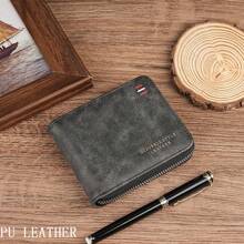 Vintage Multifunctional Bifold Wallet For Men PU Leather Multi-Card Zipper Wallet, ID Credit Card Wallet With ID Window, Minimalist Front Pocket Design, High-Capacity Money Clip, Perfect Gift For Men