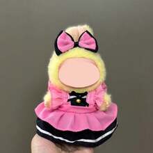 Ținută pentru păpușă de 17 cm - fustă, salopetă cu funde, haine pentru Labubu