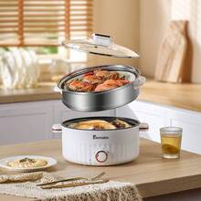 RAF 1,5 l/3 l Cuiseur à riz électrique portable multifonction, cocotte-minute à double couche, batterie de cuisine antiadhésive mini pour appareils électroménagers de cuisine à la maison - Prise de type UE E (220-240 V) - Voir 9