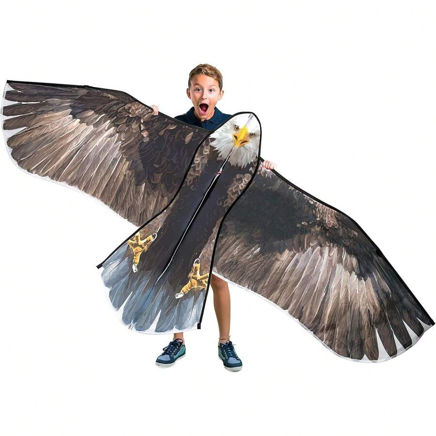 TendenciaJEKOSEN - Cometa de águila para niños y adultos, cometas grandes, fácil de volar, principiantes, cuerda de una sola línea para viajes a la playa, parque y actividades al aire última intervensiónCalidad premium - Águila calva - Ver 1