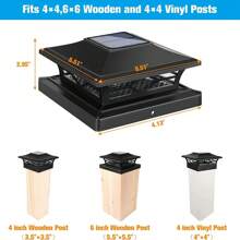 4PCS Solar Column Lights, Led Outdoor Courtyard Waterproof Gate, Villa Column Lights, Fence, Creating An Atmosphere To Decorate The Garden Courtyard