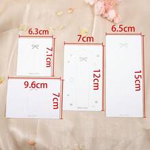50pcs Blank Bowknot Hair Clip Card Packaging Bags, Price Tag Cards Suitable For Hair Accessories & Jewelry Display - SP0427 - View 3