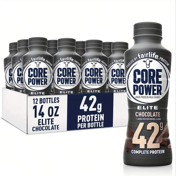 Fairlife 12Packs Fairlife Core Power Elite 42g High Protein Milk Shake, Flavor Variety, Chocolate, 14 Fl Oz