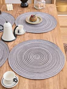 1/4/6/12 件波西米亚圆形编织餐垫，家庭厨房用品，餐桌垫，用于放置杯子、碗、盘子，适用于咖啡桌、办公桌、日常使用、节日、派对、婚礼、晚宴、家居和宿舍装饰