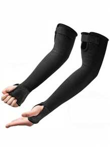 1 Pair Of Cut Resistant Sleeves With Thumb Holes, Level 5 Protection, Cut Resistant Safety Arm Sleeves, Arm Protectors, Gardening Arm Sleeves, Gardening Gloves, Welding Gloves