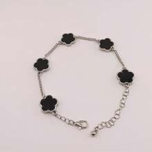 1 pièce Bracelet homme classique et élégant à motif de trèfle à cinq feuilles porte-bonheur