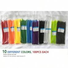 8 Inch 1000pcs Colored Zip Ties 20lb Strength, Multi - Purpose Cable Ties