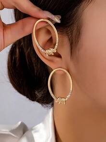 1 对不对称几何耳钉，用途广泛 - 金黃色幾何耳釘 - 查看 15