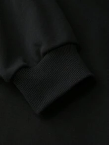 Tween-Mädchen Langarm-Sweatshirt mit Rundhalsausschnitt, minimalistische Herzgrafik, lässige, lockere Passform, alltagstaugliche Kleidung