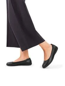 Women Ballet Flats Comfortable Round Toe Slip On Ballerina Flats Casual Office Dressy Work Shoes - 黑色 - 查看 7
