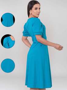 Milimetrica Women Dresses - Cadet Blue - View 3