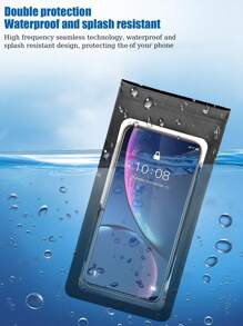 1 pièce Support de téléphone pour vélo imperméable : Support de smartphone pour moto orientable à 360°, support universel pour guidon pour téléphones de 4" à 6,7", poche de conduite résistante à la pluie, accès complet à l'écran/reconnaissance d'empreintes du téléphone