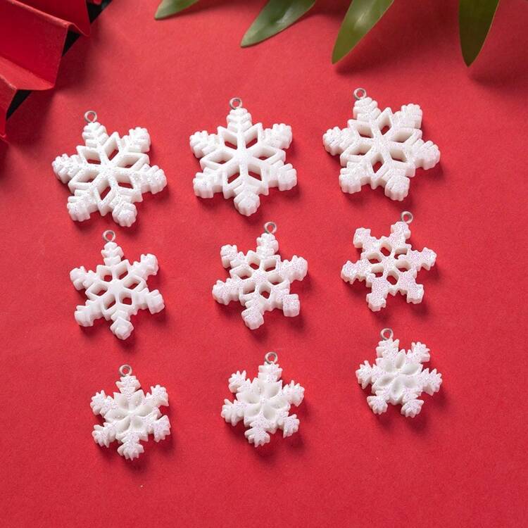 Enjoy Fun of DIY クリスマス装飾用 樹脂製雪の結晶型ペンダント
