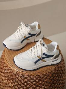 ZKBBO Women Casual Shoes Outdoor Flat Sports Sneakers Breathable Mesh Versatile Simple Gump Style White Shoes